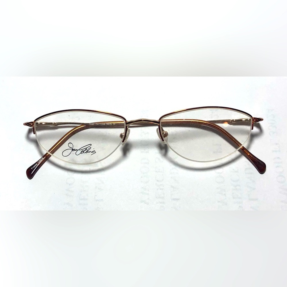Joan Collins semi rimless spring temples